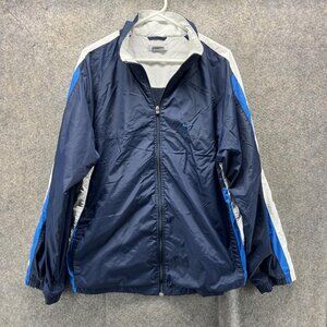 Nike Windbreaker Jacket Mens Medium Blue Vintage Colorblock Running Lightweight